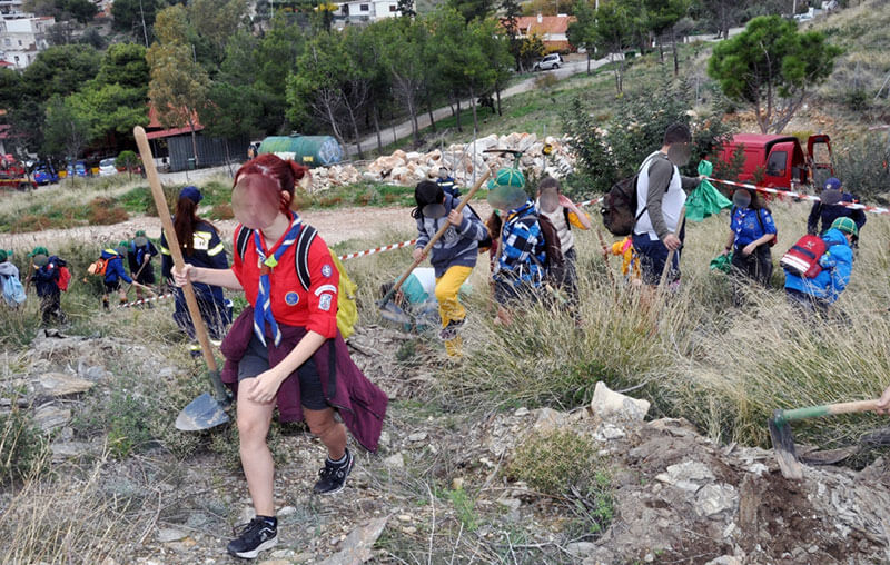 Εθελοντική αναδάσωση στο ρέμα Χαλιδούς Ηλιούπολης