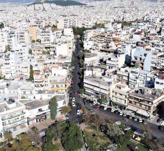 Οδός Διστόμου από πλ. Ανεξαρτησίας προς πλ. Αναγνωσταρά