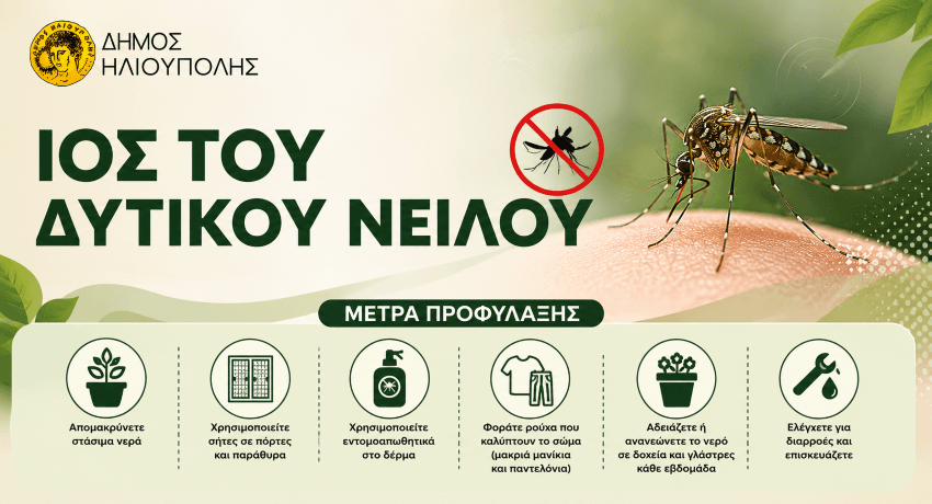 Ιός του Δυτικού Νείλου: Η Ηλιούπολη στους «επηρεαζόμενους» Δήμους σύμφωνα με ενημέρωση του Δήμου