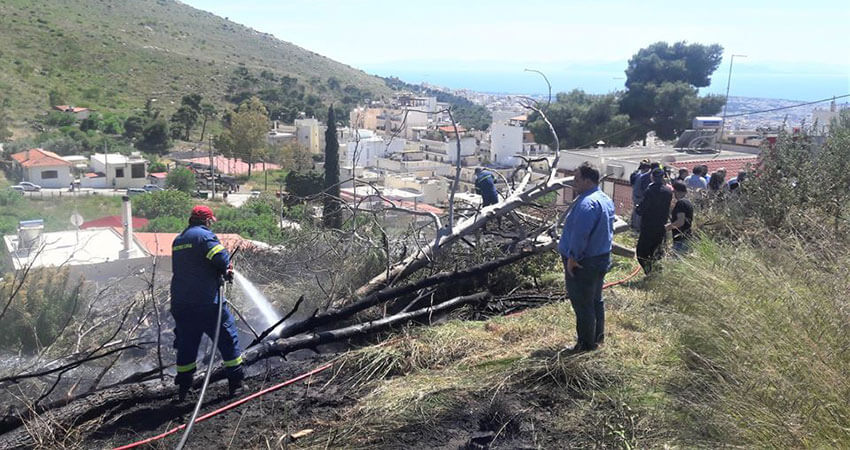 Έγκαιρη αντιμετώπιση φωτιάς ατον Υμηττό