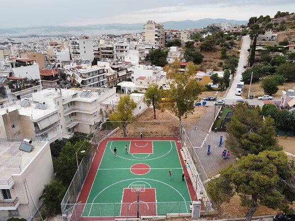Aνακατασκευάστηκε το γήπεδο μπάσκετ επί της οδού Νεύτωνος